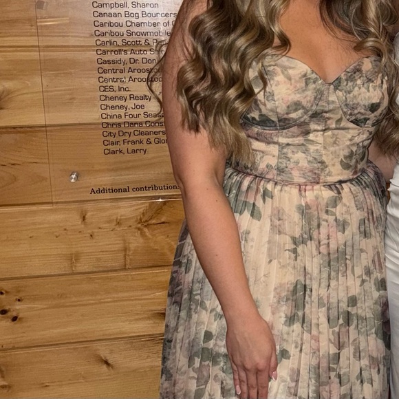 Most Beautiful Day Ivory Multi Floral Print Dress Lulus - Picture 4 of 6